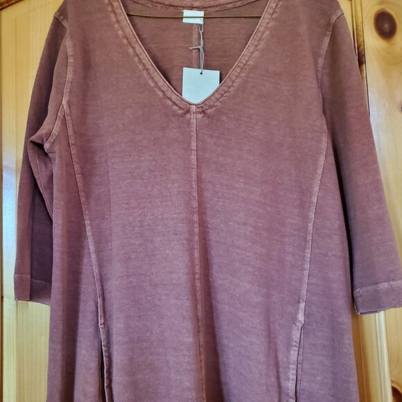 Poetry Dress. NWT. Hemp/Cotton Fabric in Chili Brown. UK 12, US 8. MSRP $169.00. - Picture 2 of 5